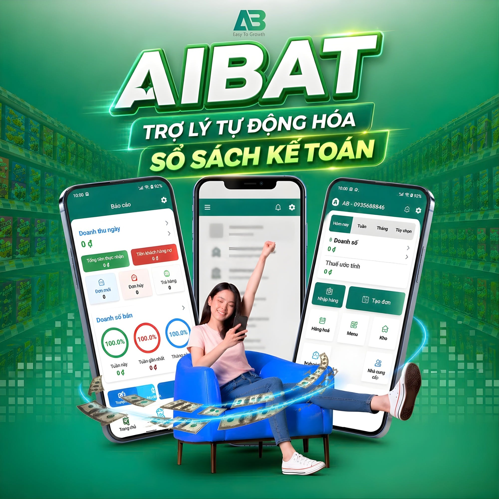 Kiểm soát doanh thu dễ dàng với ỨNG DỤNG AIBAT