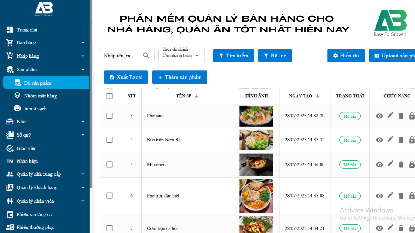Phần mềm quản lý bán hàng