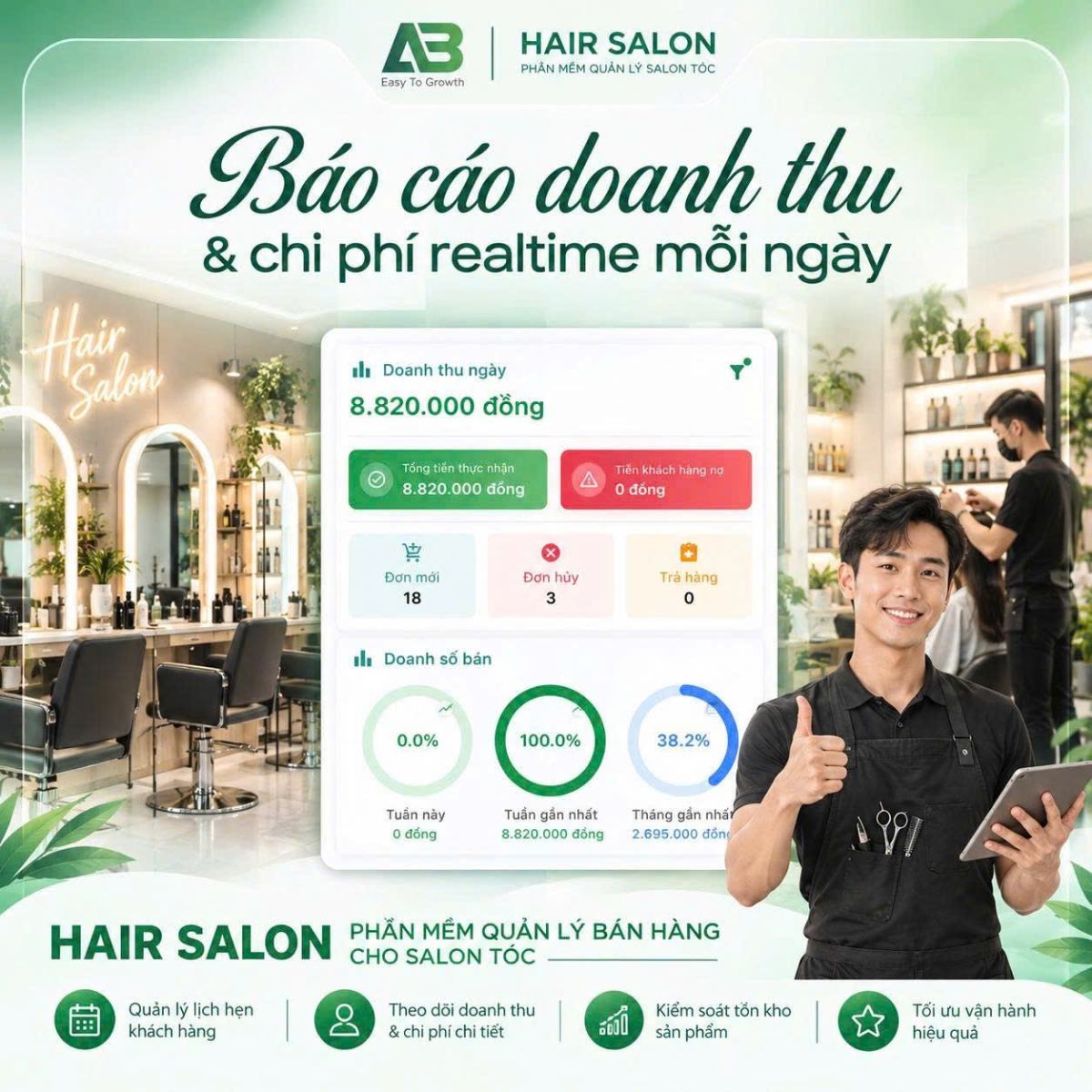 Theo dõi chi tiết doanh thu để biết lợi nhuận thực tế