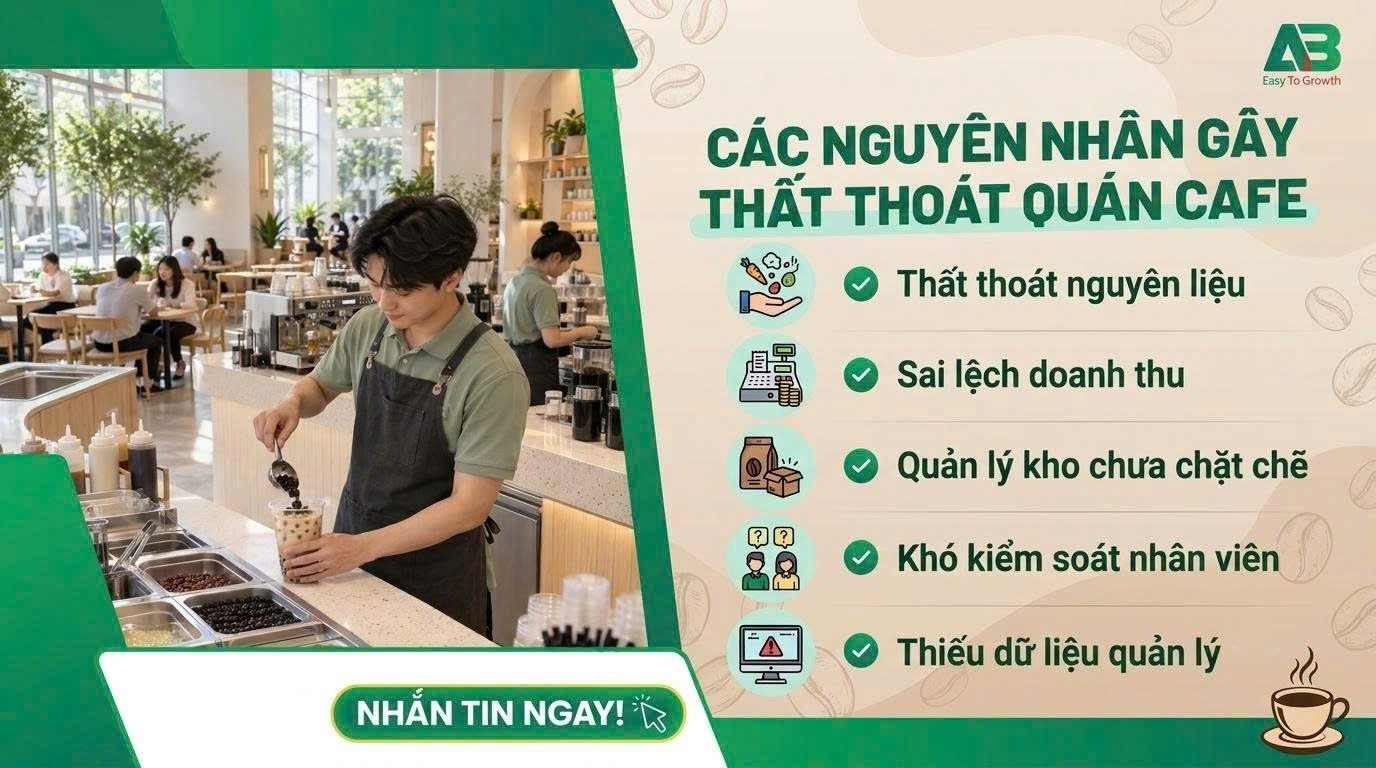 Các nguyên nhân gây thất thoát quán cafe
