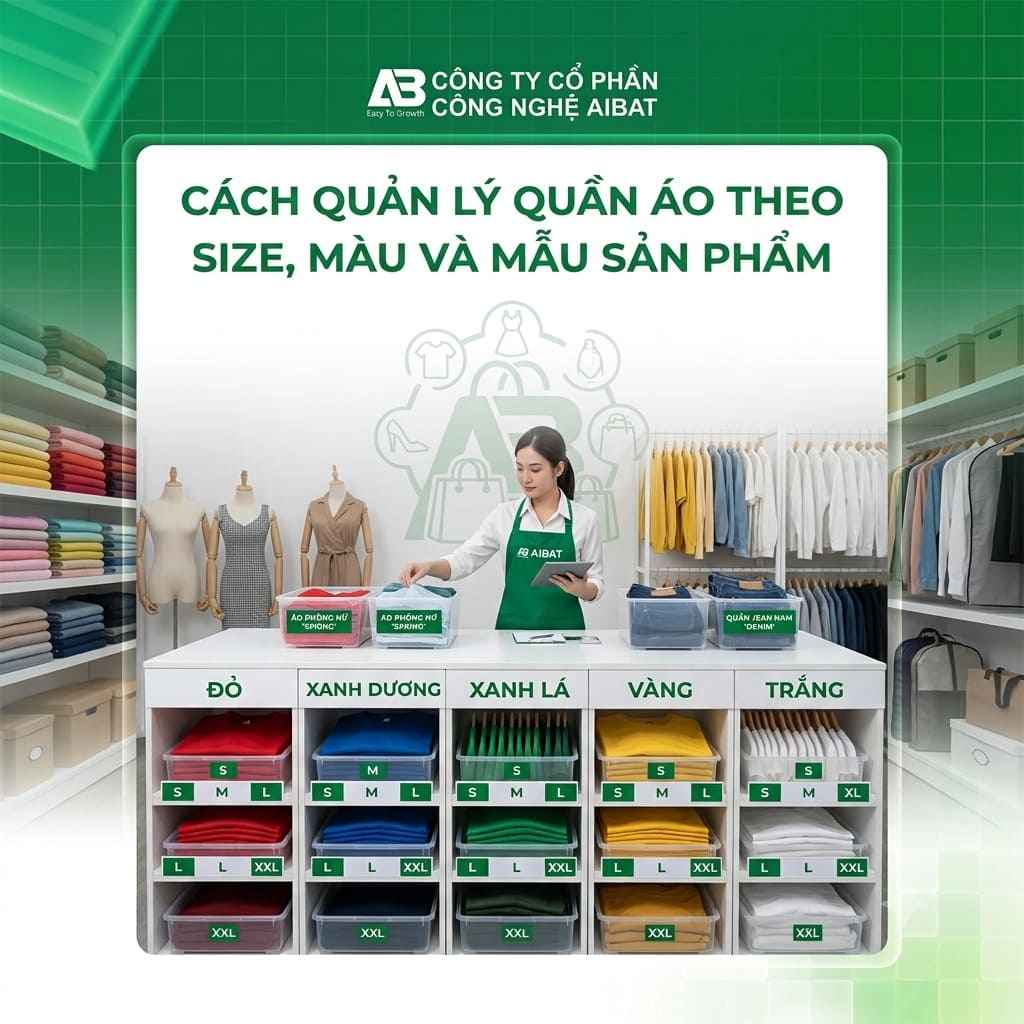 Cách Quản Lý Quần Áo Theo Size, Màu Và Mẫu Sản Phẩm