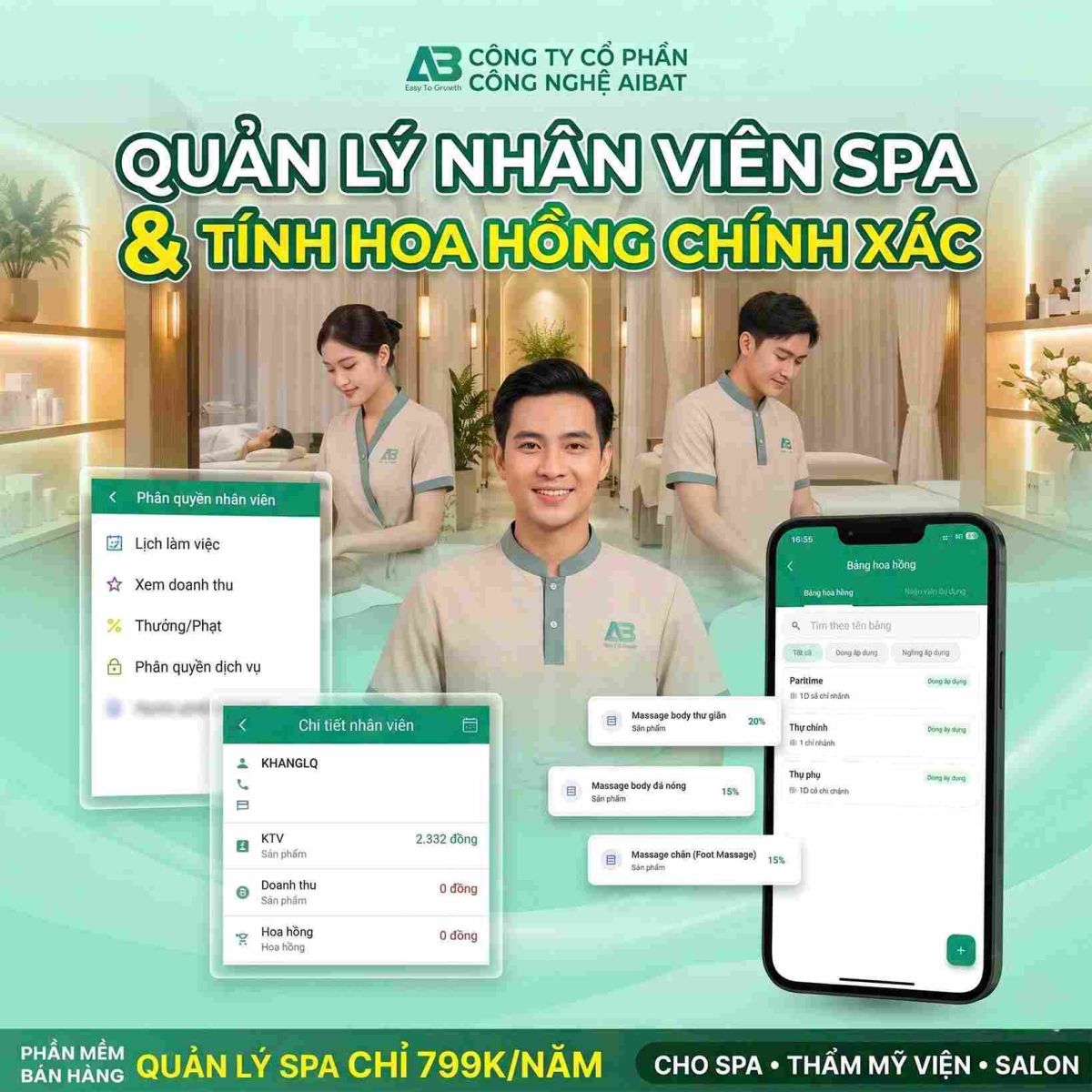 Cách Quản Lý Nhân Viên Spa Và Tính Hoa Hồng Chính Xác