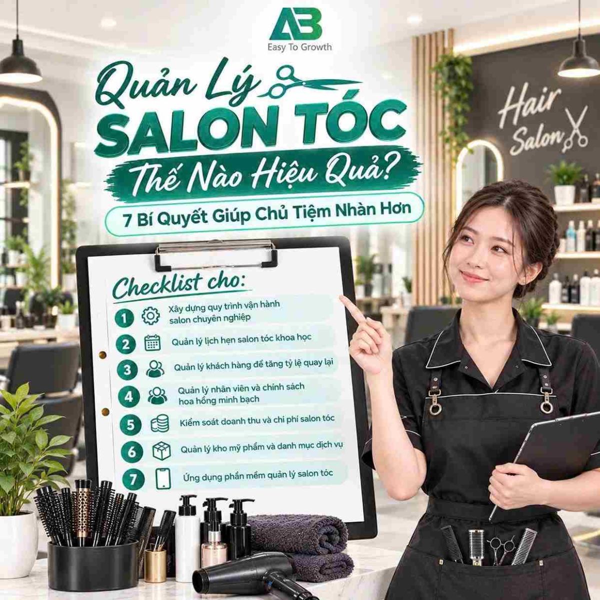 Quản Lý Salon Tóc Thế Nào Hiệu Quả? 7 Bí Quyết Giúp Chủ Tiệm Nhàn Hơn