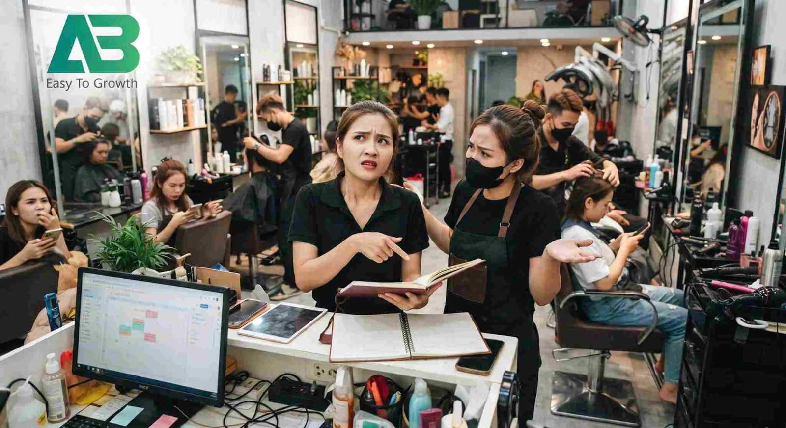 Vì sao salon tóc thường xuyên bị trùng lịch, chậm giờ?